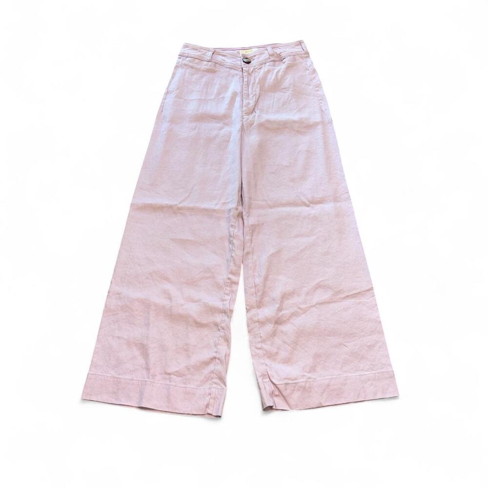 Anthropologie maeve size 28 pink linen viscose blend